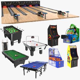 Large Indoor Games Collection 3D